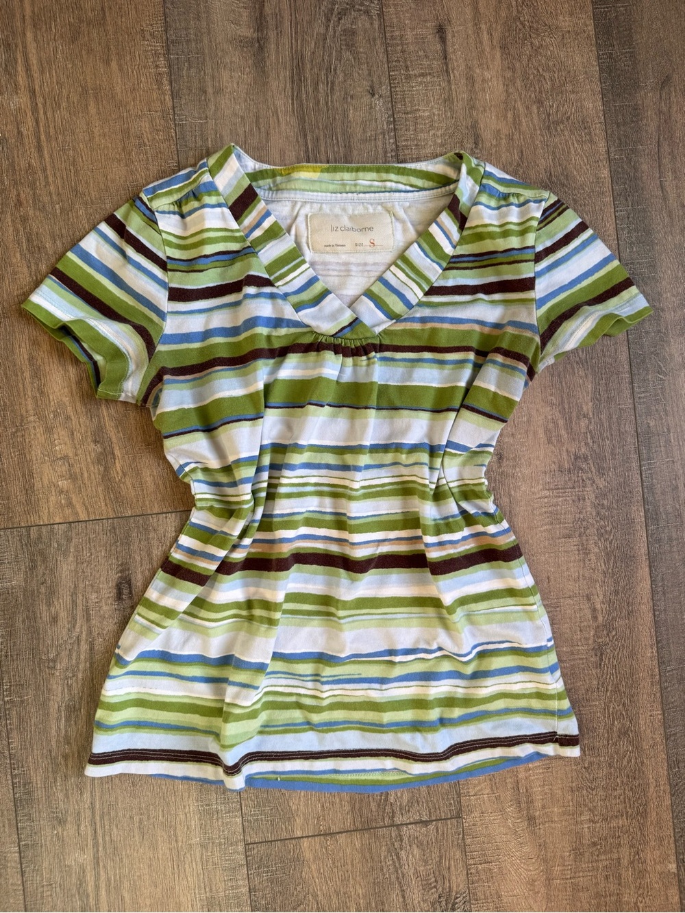 Liz Claiborne Y2K Vintage Striped T-Shirt